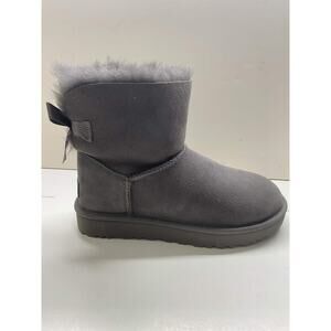 UGG W Mini Bailey Bow II Boot Women’s 6 in Grey (1016501) (READ)